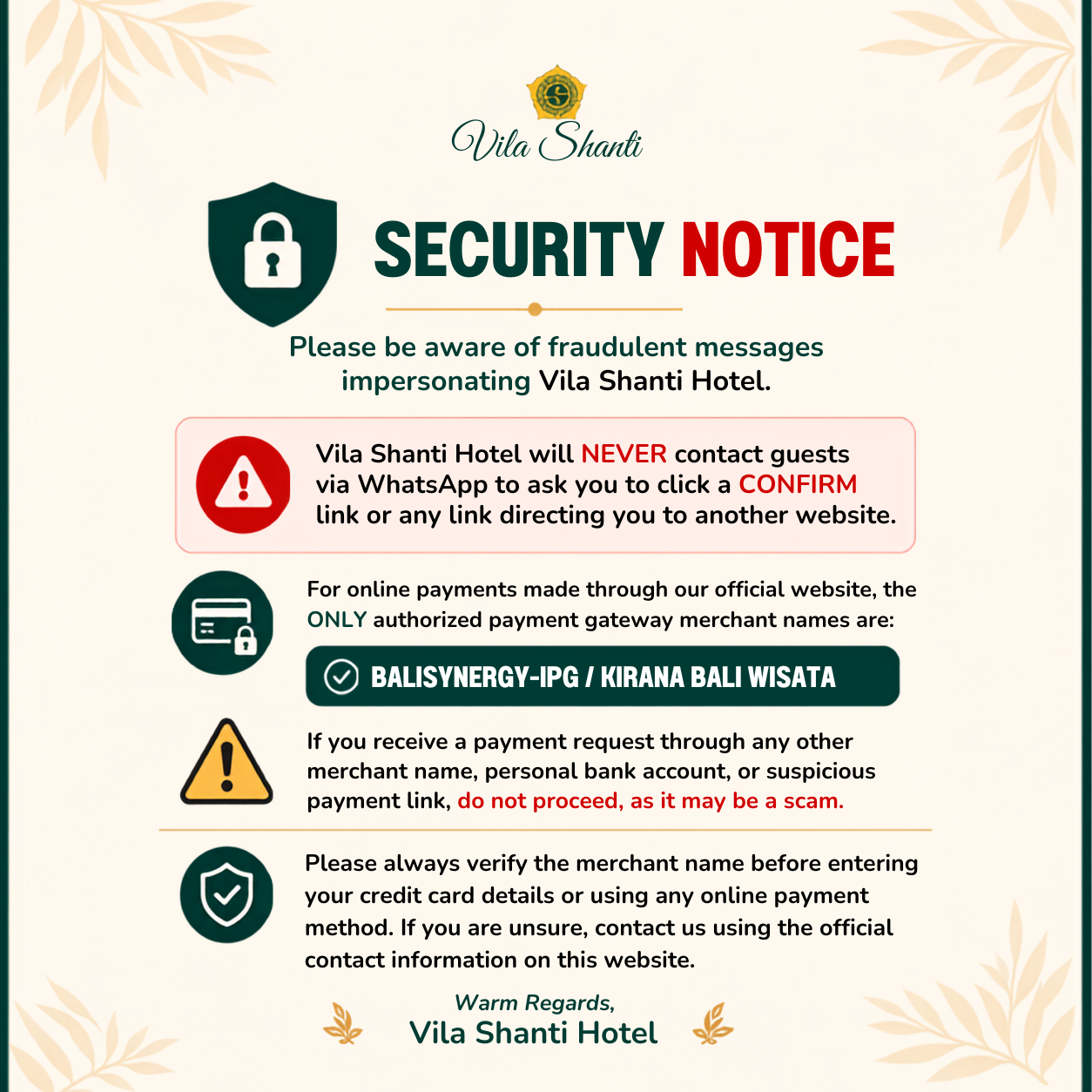 Security Notice